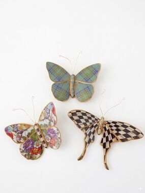 Mackenzie Childs Beautiful Butterfly Trio Collection